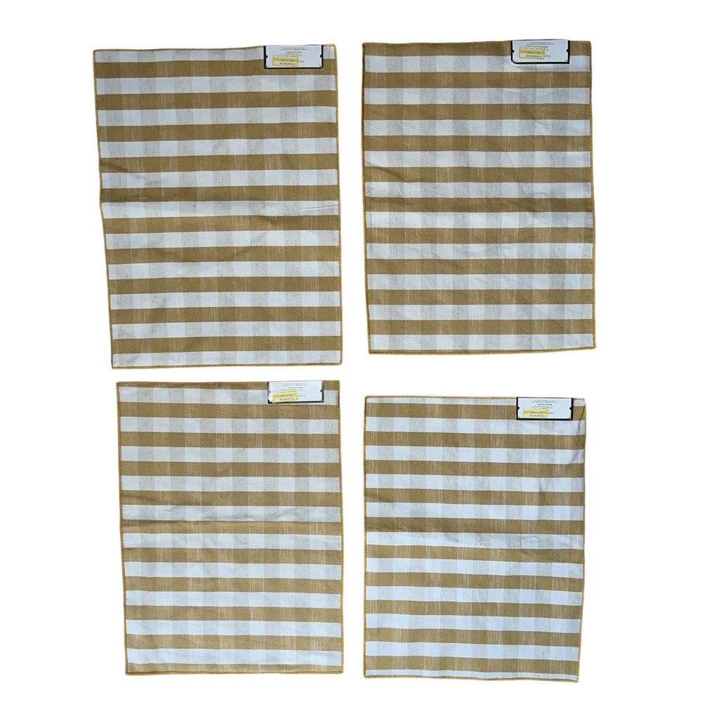 4 Piece Set Threshold Gold Beige Placemats (Target) 14" x 19"
